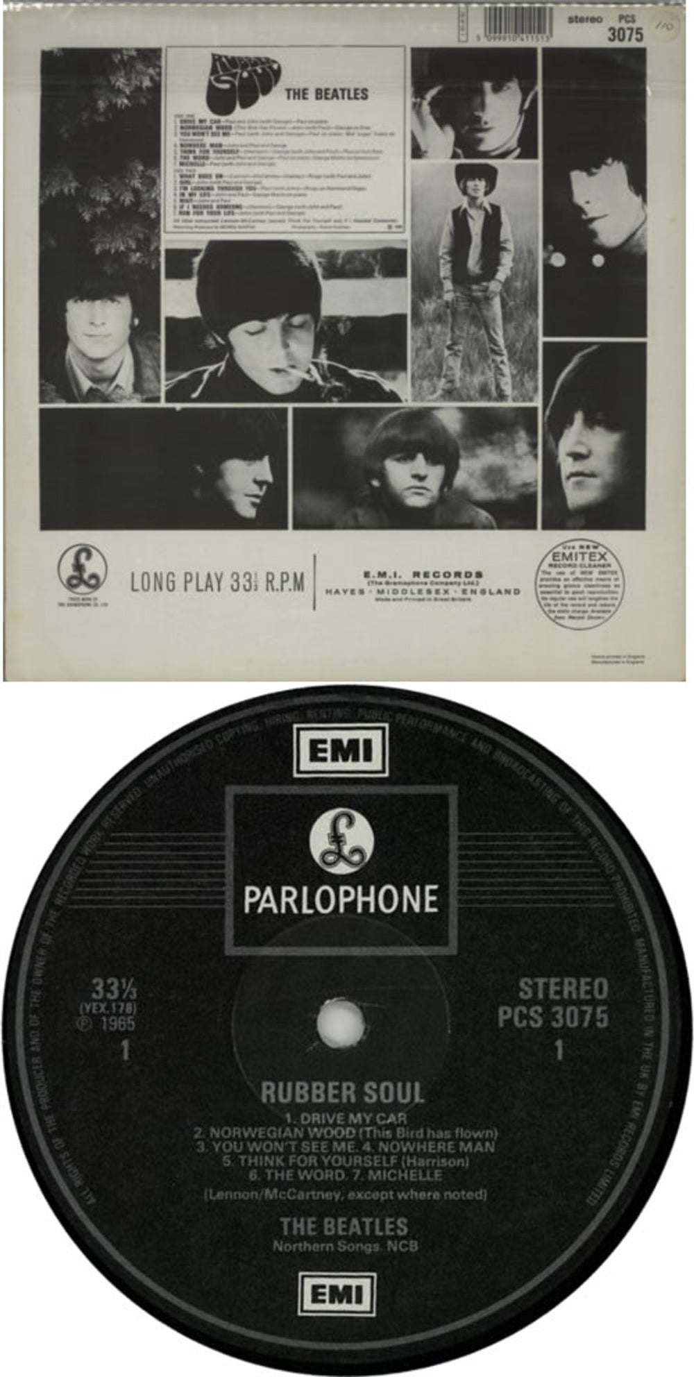 The Beatles Rubber Soul - All Rights - barcoded UK vinyl LP album (LP record) BTLLPRU622559