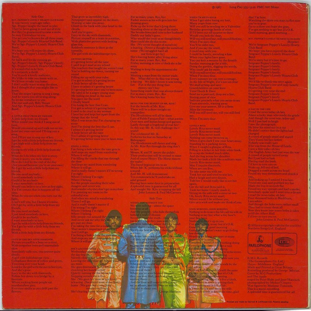 The Beatles Sgt. Pepper's - '4th Proof' - EX UK vinyl LP album (LP record)