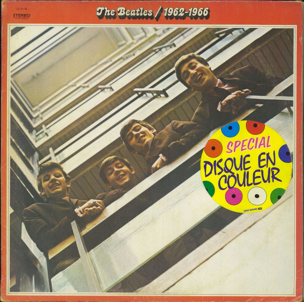 The Beatles The Beatles / 1962-1966 - Red vinyl - VG French 2-LP vinyl record set (Double LP Album) DC17/18