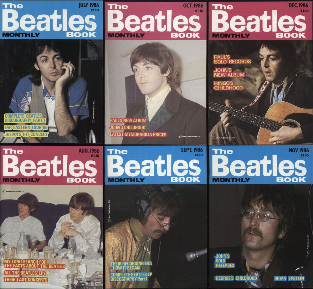 The Beatles The Beatles Book - 1986 - 12 Issues UK magazine BTLMATH787790