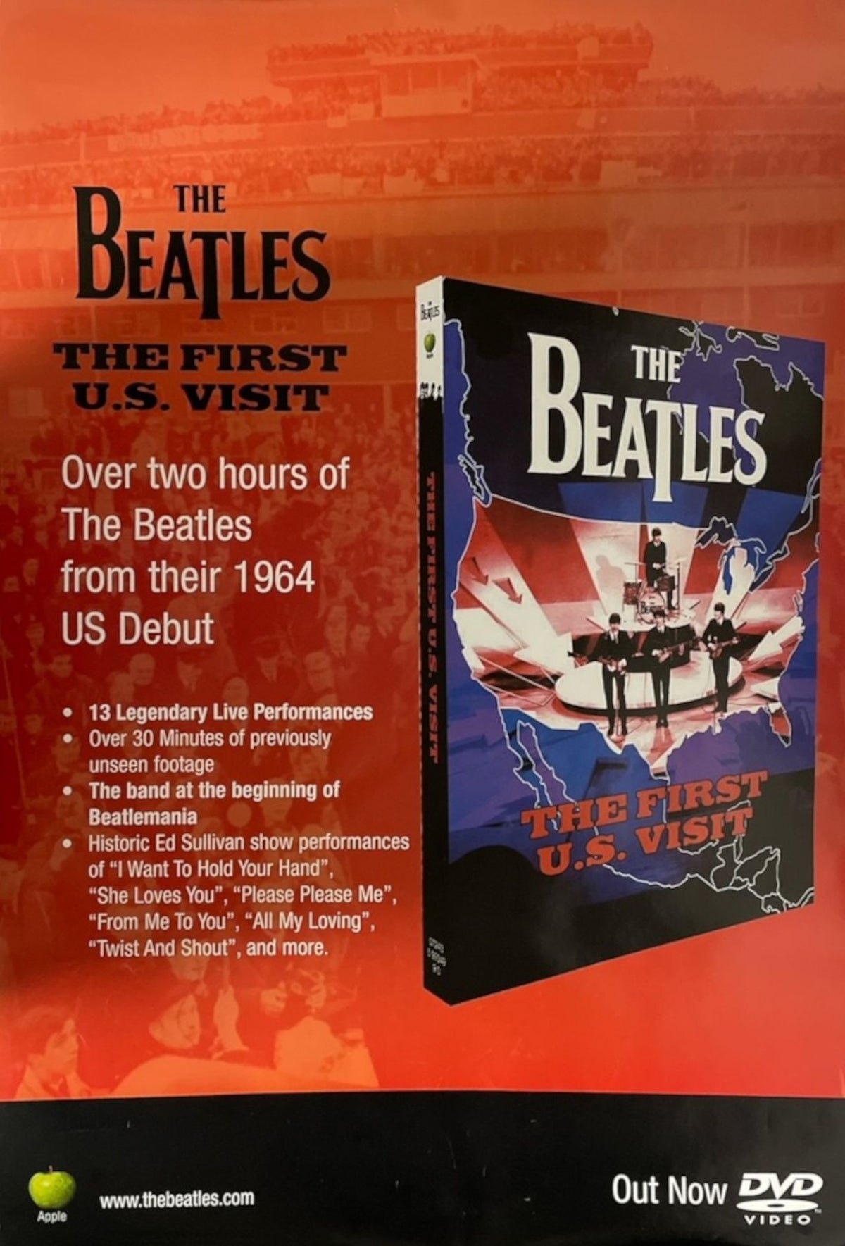 The Beatles The First U.S. Visit UK Promo Poster — RareVinyl.com