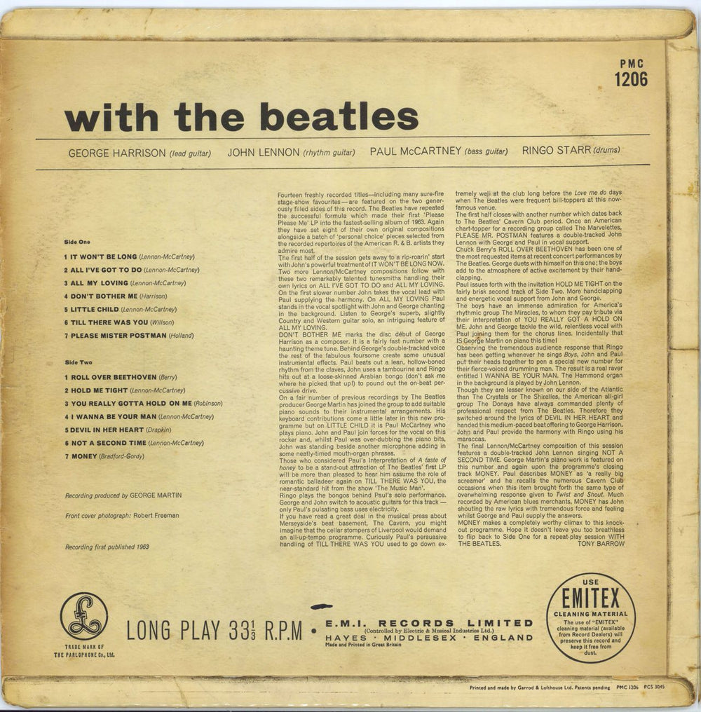 The Beatles With The Beatles - 1st - G - G&L Sleeve UK vinyl LP album (LP record)