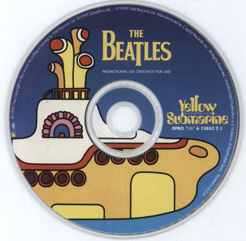 The Beatles Yellow Submarine Songtrack Sampler US Promo CD single (CD5 / 5") BTLC5YE143814