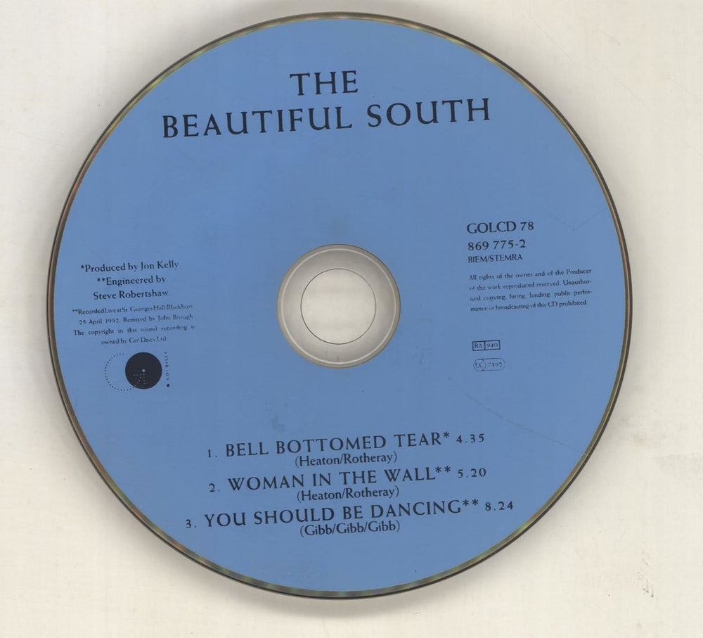 The Beautiful South Bell Bottomed Tear UK Promo 2-CD single set (Double CD single)