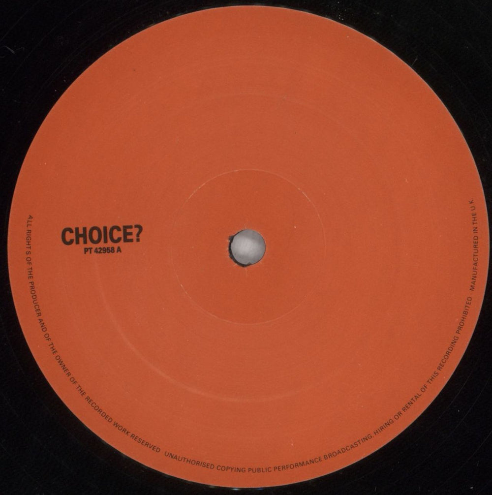 The Blow Monkeys Choice? UK 12" vinyl single (12 inch record / Maxi-single) BLM12CH824574