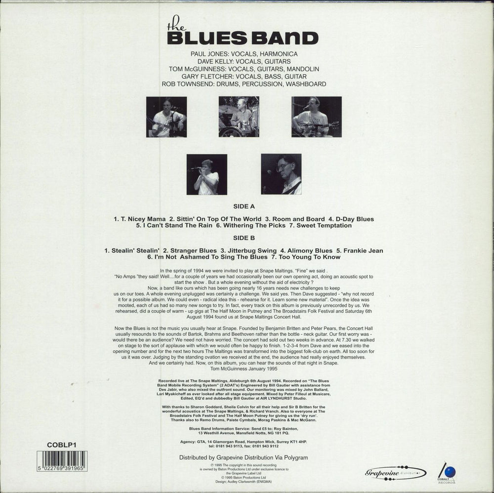 The Blues Band Wire Less UK vinyl LP album (LP record) 5022769391965