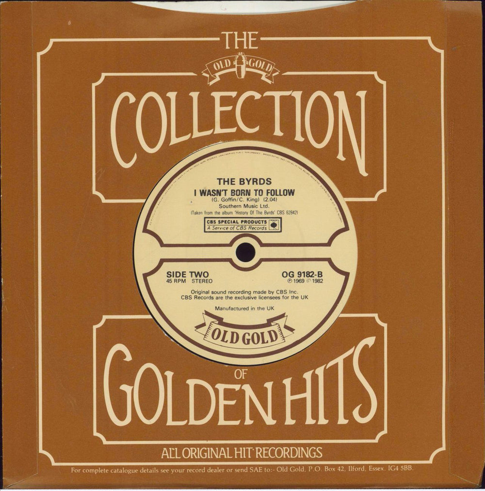 The Byrds Chestnut Mare UK 7" vinyl single (7 inch record / 45)