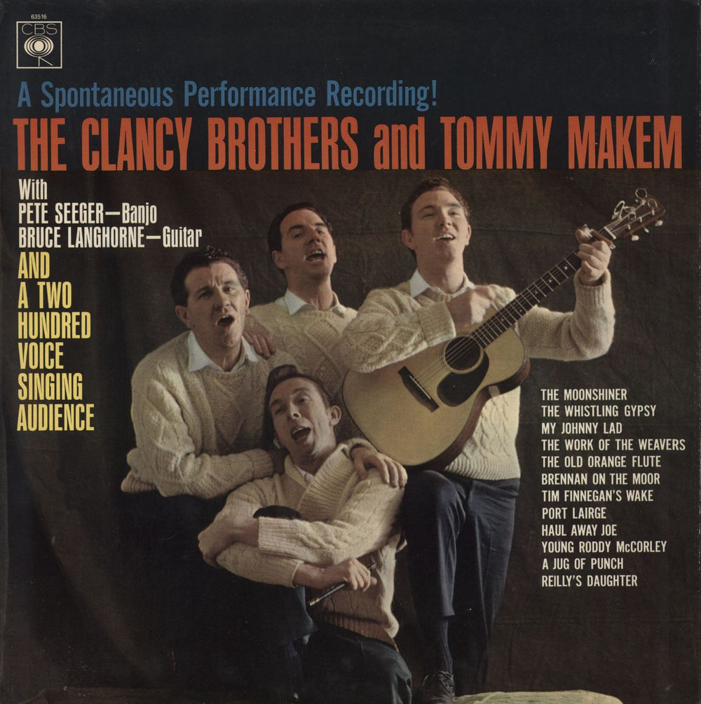 The Clancy Brothers & Tommy Makem A Spontaneous Performance Recording! - 2nd UK vinyl LP album (LP record) 63516