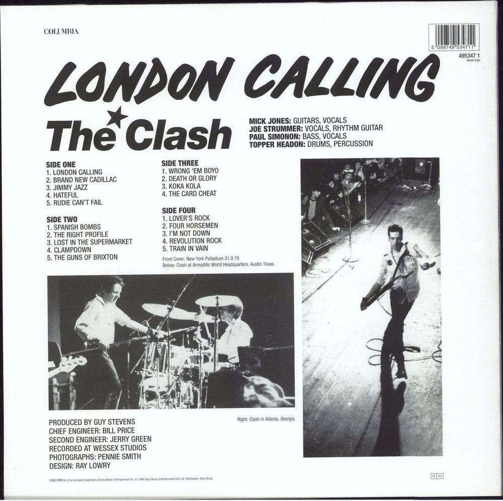 The Clash London Calling UK 2-LP vinyl record set (Double LP Album) 5099749534711