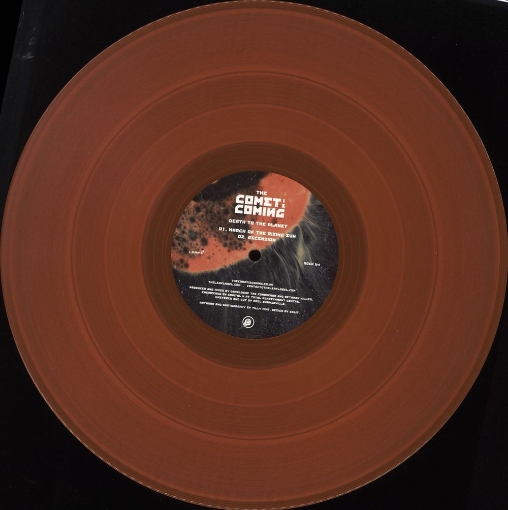 The Comet Is Coming Death To The Planet - RSD17 - Orange Vinyl UK 12" vinyl single (12 inch record / Maxi-single) Y5Z12DE709967