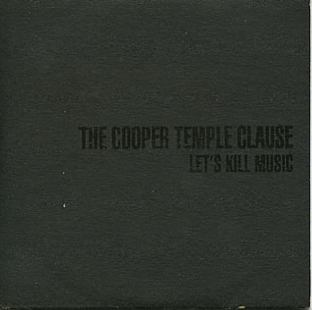 The Cooper Temple Clause Let's Kill Music UK Promo CD single (CD5 / 5") MORNING7