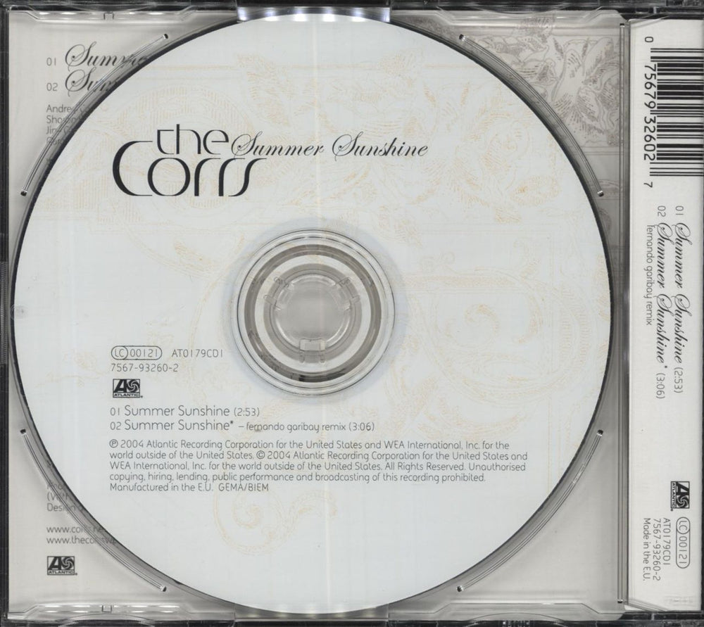 The Corrs Summer Sunshine - Both CDs UK 2-CD single set (Double CD single) ORR2SSU285946