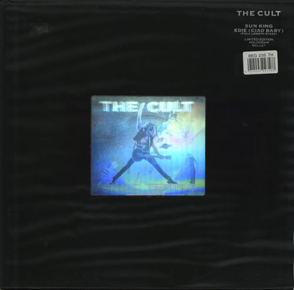 The Cult Sun King - Hologram Sleeve UK 12" vinyl single (12 inch record / Maxi-single) BEG235TH