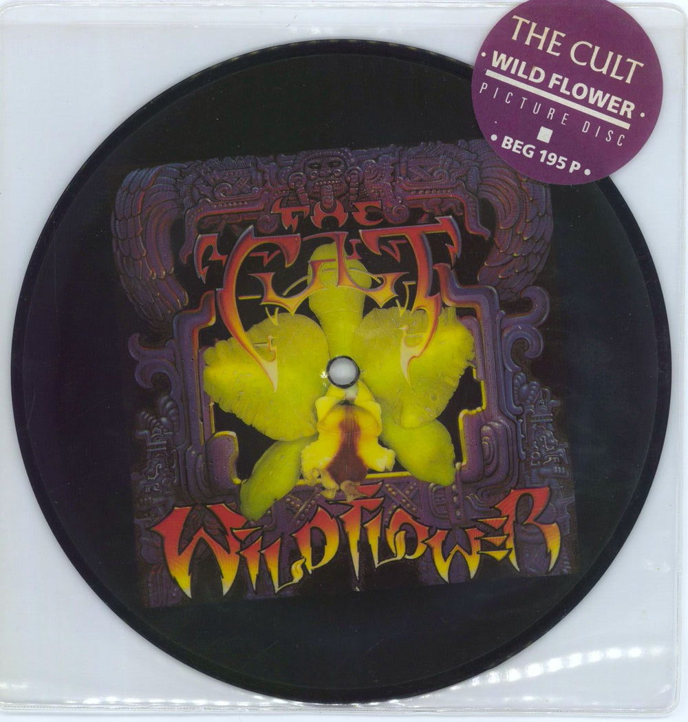 The Cult Wildflower UK 7" vinyl picture disc (7 inch picture disc single) BEG195P