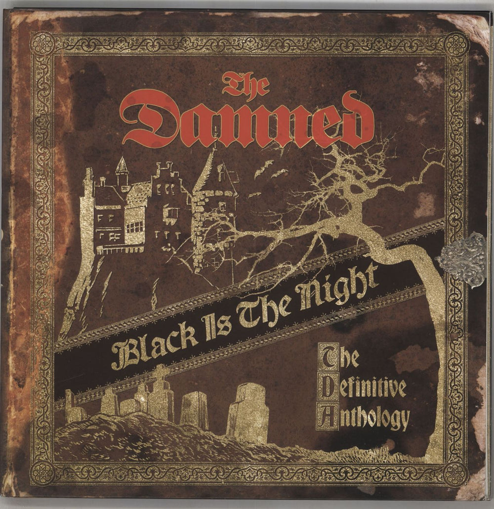 The Damned Black Is The Night (The Definitive Anthology) - Gold vinyl UK 4-LP vinyl album record set BMGCAT409QLP