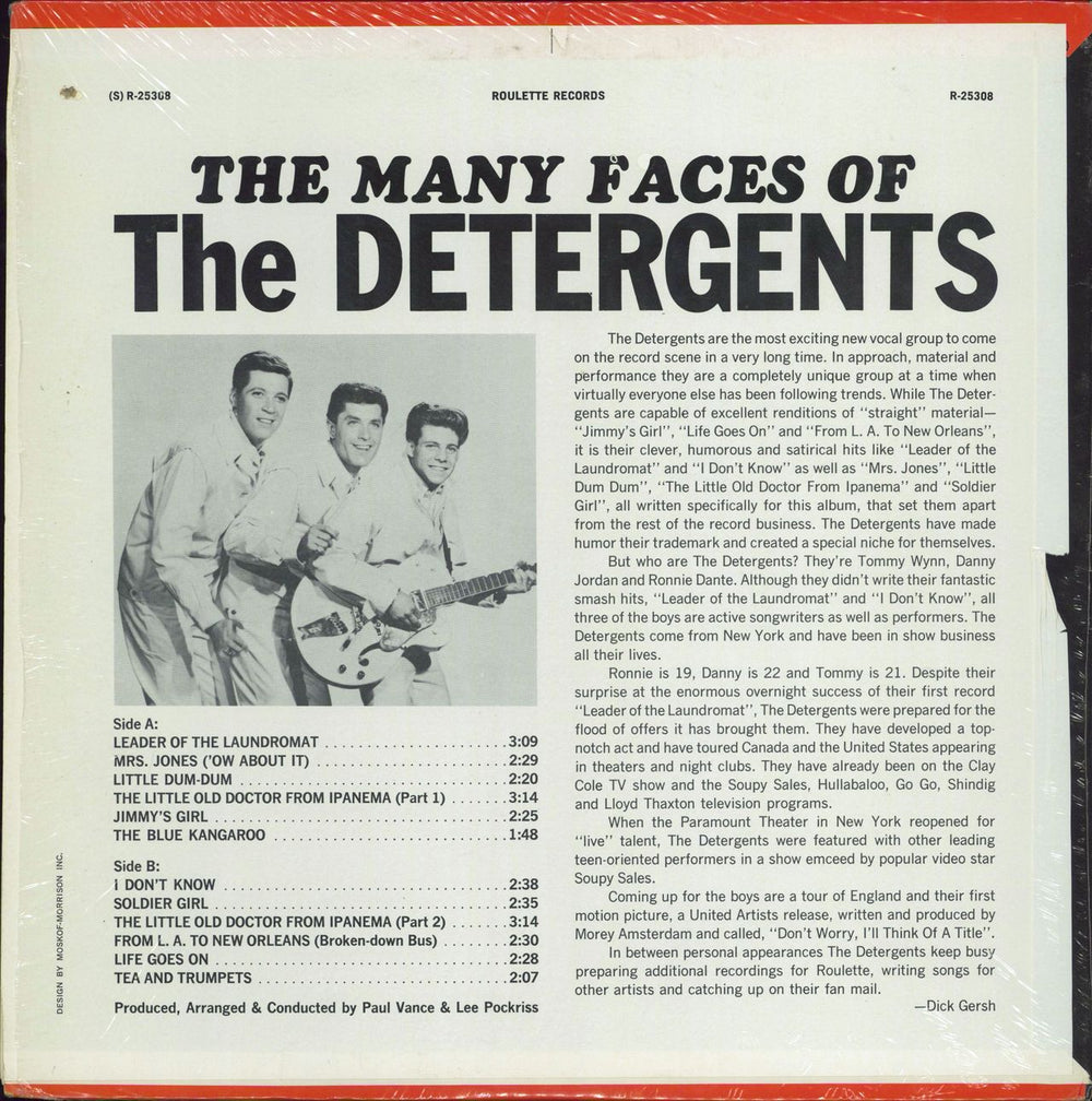 The Detergents The Many Faces Of The Detergents US vinyl LP album (LP record)