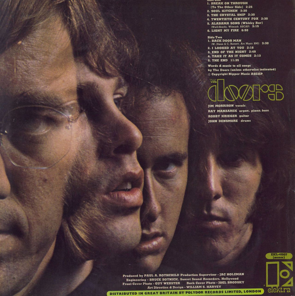 The Doors The Doors - 1st - Polydor / Laminated - VG UK vinyl LP album (LP record)