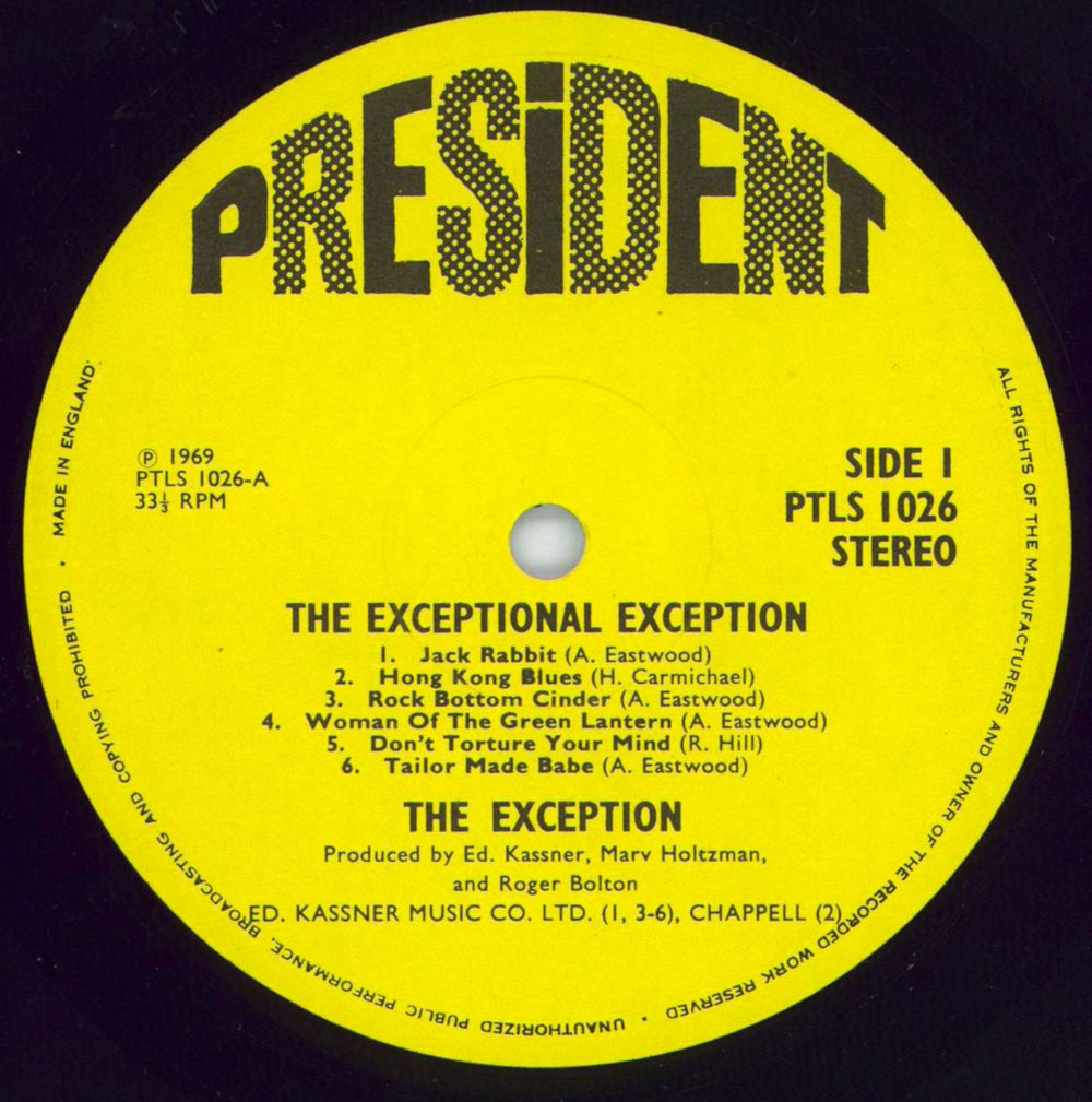 The Exception The Exceptional Exception UK vinyl LP album (LP record) V4OLPTH792653