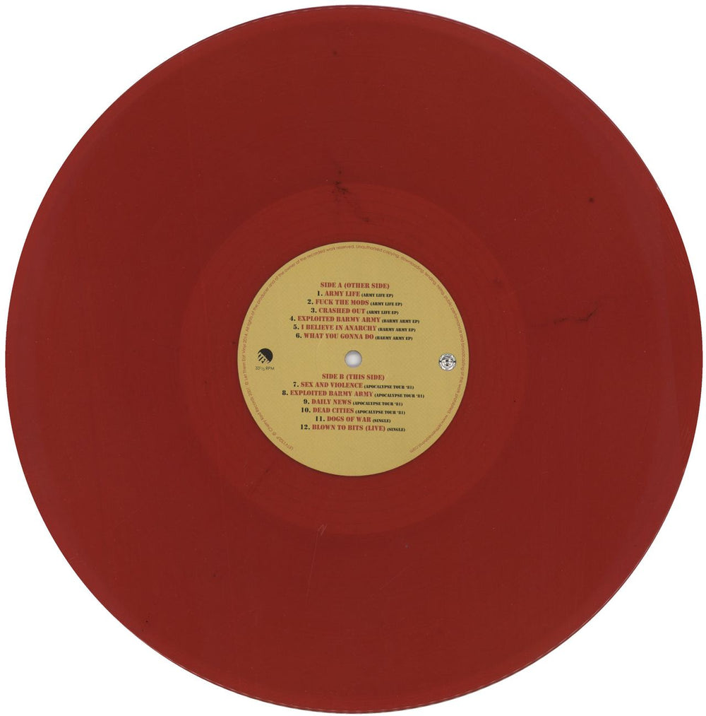 The Exploited Punk Singles & Rarities 1980-83 - Red & Yellow Vinyl UK 2-LP vinyl record set (Double LP Album) EXD2LPU811894