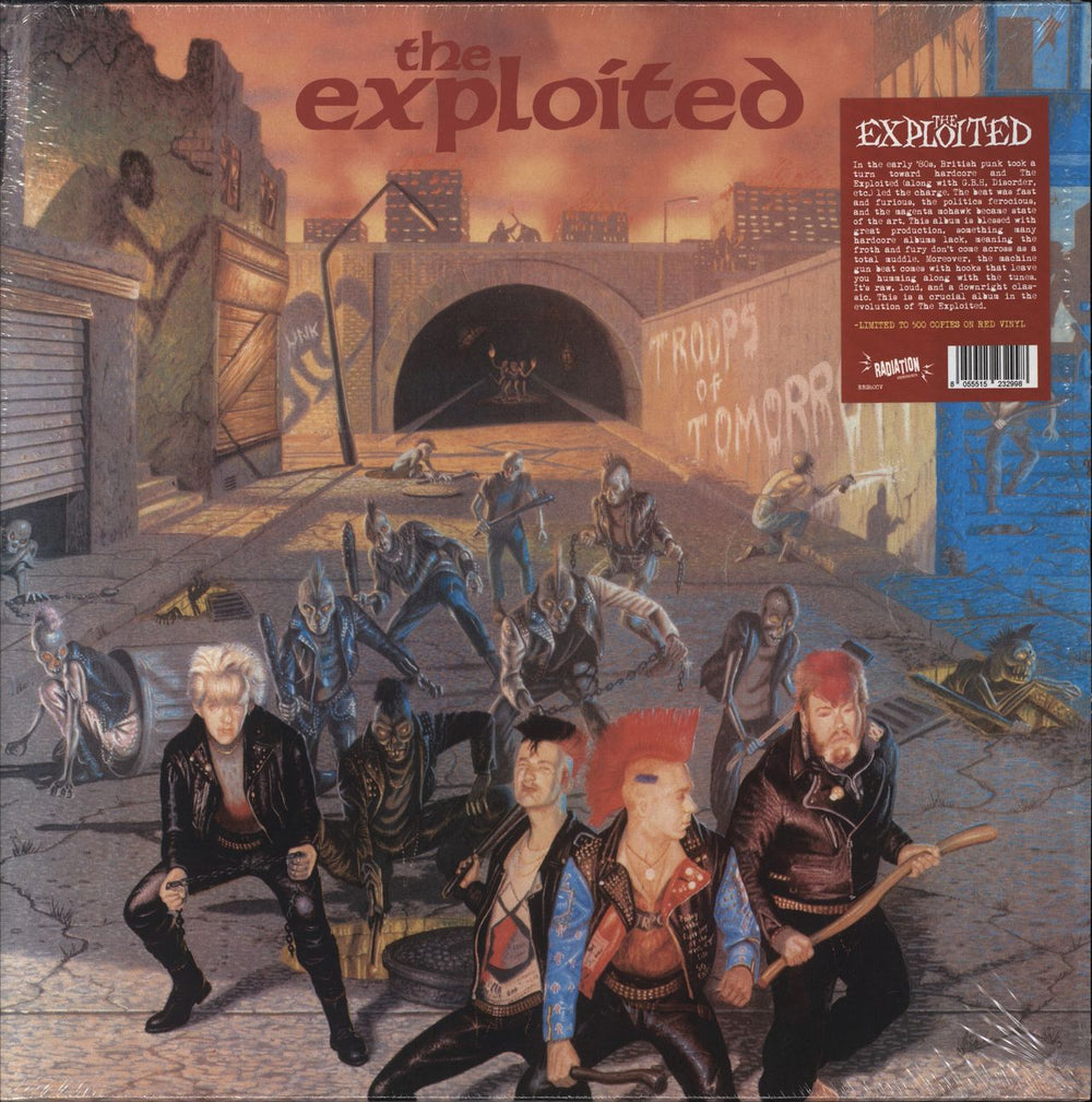 The Exploited Troops Of Tomorrow - Red vinyl Italian vinyl LP album (LP record) RRS60CV