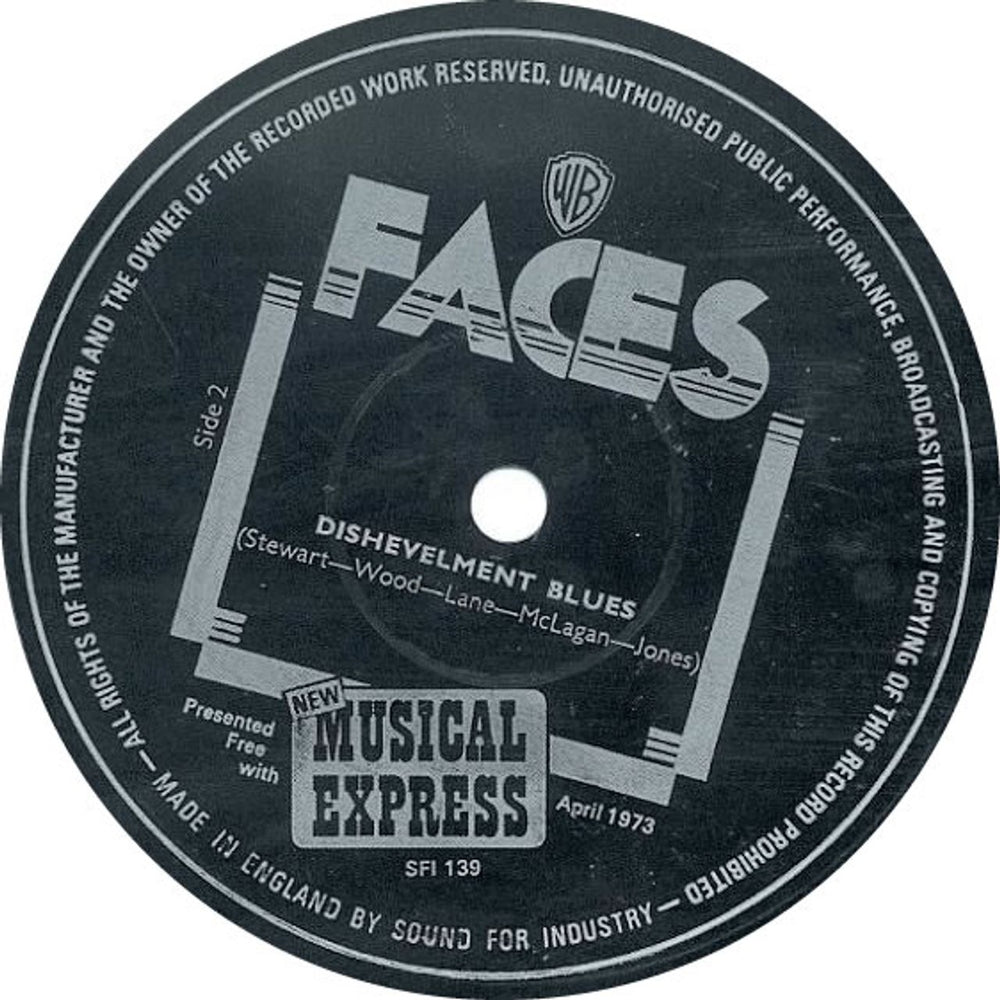 The Faces Selections From Their Forthcoming Album UK 7" vinyl single (7 inch record / 45) FCE07SE70679