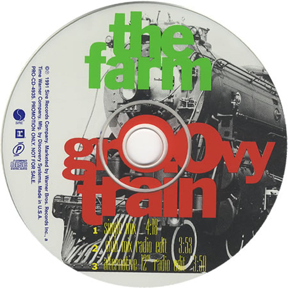 The Farm Groovy Train US Promo CD single (CD5 / 5") PRO-CD-4935