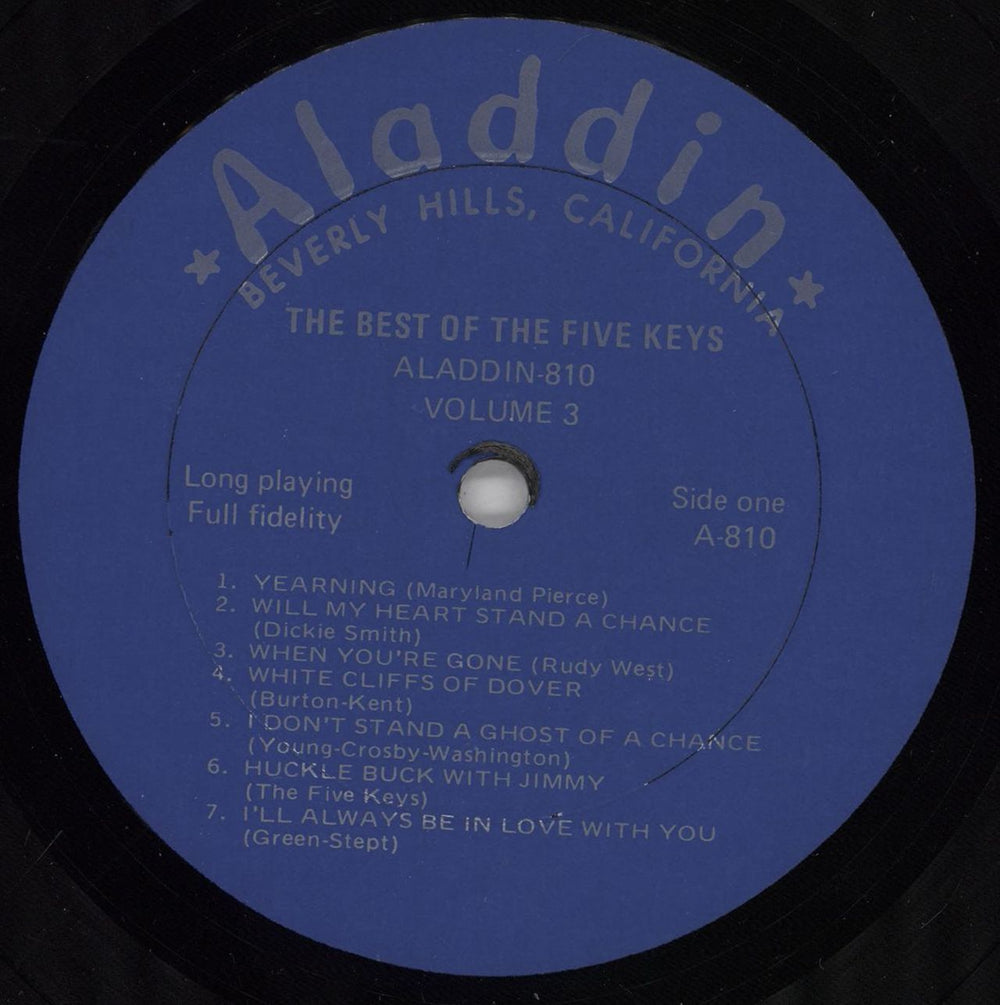 The Five Keys The Best Of The Five Keys Vol. 3 US vinyl LP album (LP record) YXGLPTH761473