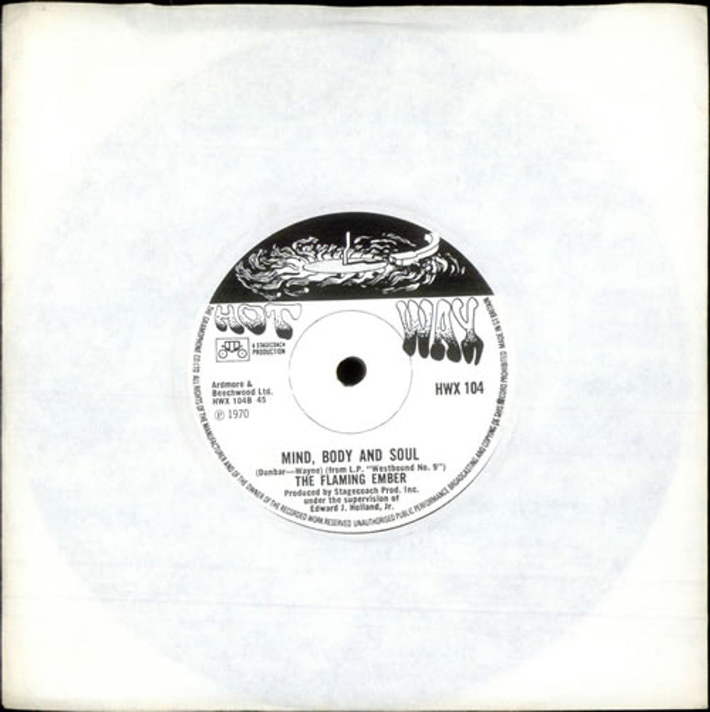 The Flaming Ember I'm Not My Brother's Keeper UK 7" vinyl single (7 inch record / 45) HWX104