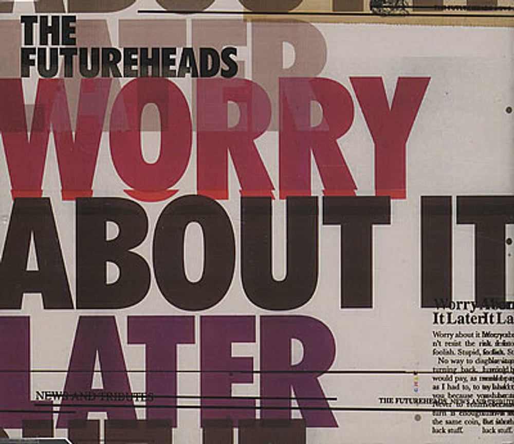 The Futureheads Worry About It Later UK Promo CD single (CD5 / 5") PR015948