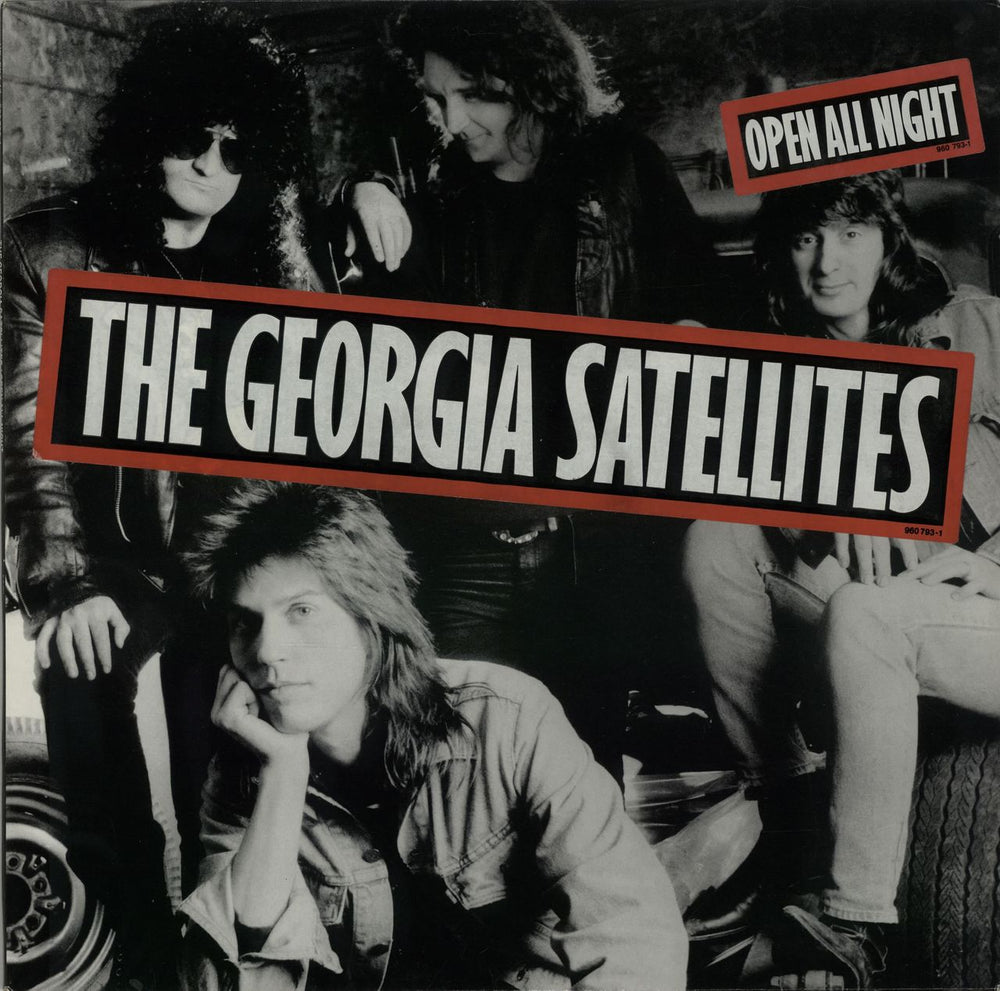 The Georgia Satellites Open All Night - Title & Promo Stickered UK Promo vinyl LP album (LP record) EKT47