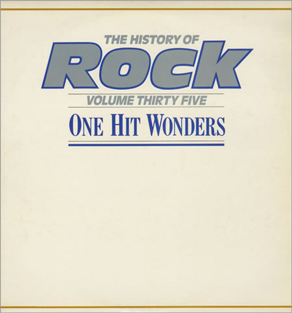 The History Of Rock The History Of Rock Volume Thirty Five UK 2-LP vinyl record set (Double LP Album) HRL035