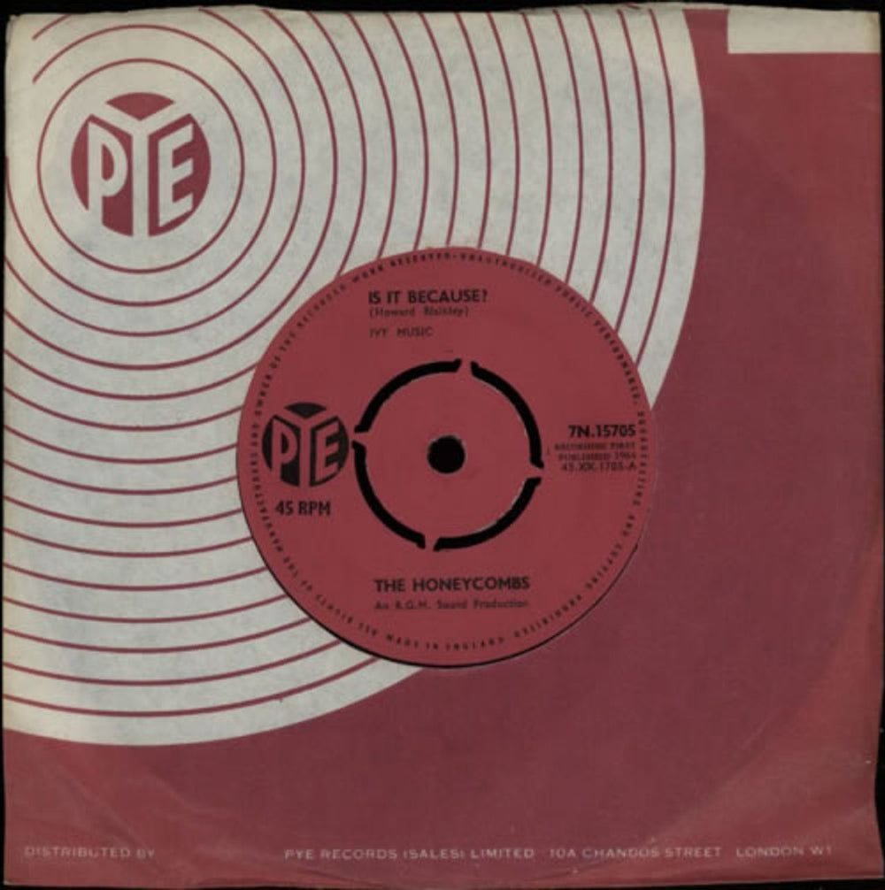 The Honeycombs Is It Because ? UK 7" vinyl single (7 inch record / 45) 7N.15705