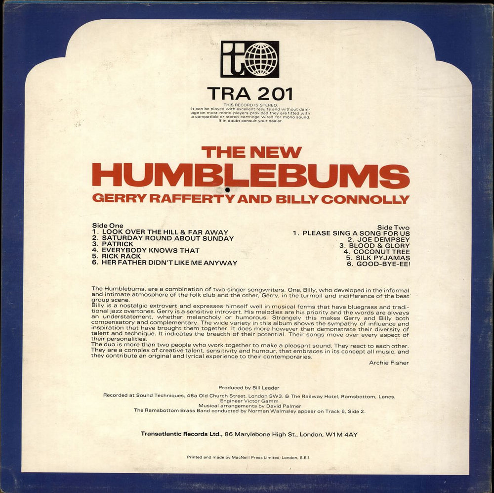 The Humblebums The Humblebums - EX UK vinyl LP album (LP record)