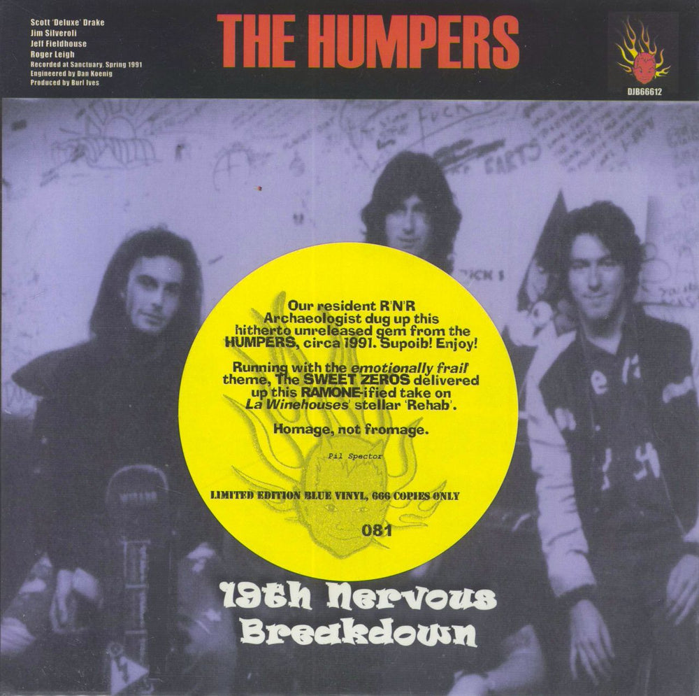 The Humpers 19th Nervous Breakdown / Rehab UK 7" vinyl single (7 inch record / 45) DJB666-12