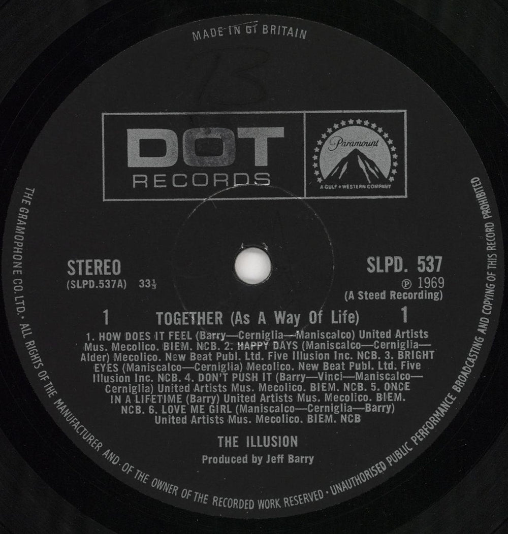 The Illusion Together (As A Way Of Life) - Factory Sample UK vinyl LP album (LP record) U4FLPTO720141