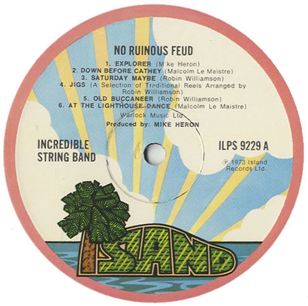 The Incredible String Band No Ruinous Feud + lyric inner - EX UK vinyl LP album (LP record) ISTLPNO438558