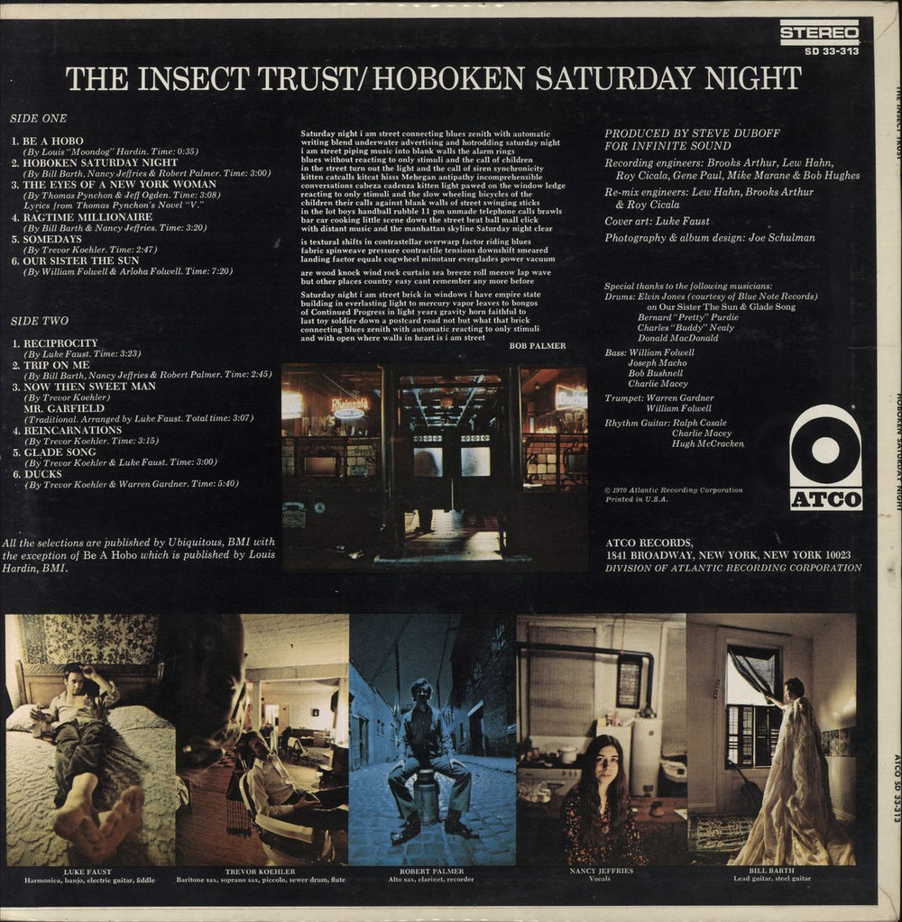 The Insect Trust Hoboken Saturday Night - 1st US vinyl LP album (LP record)