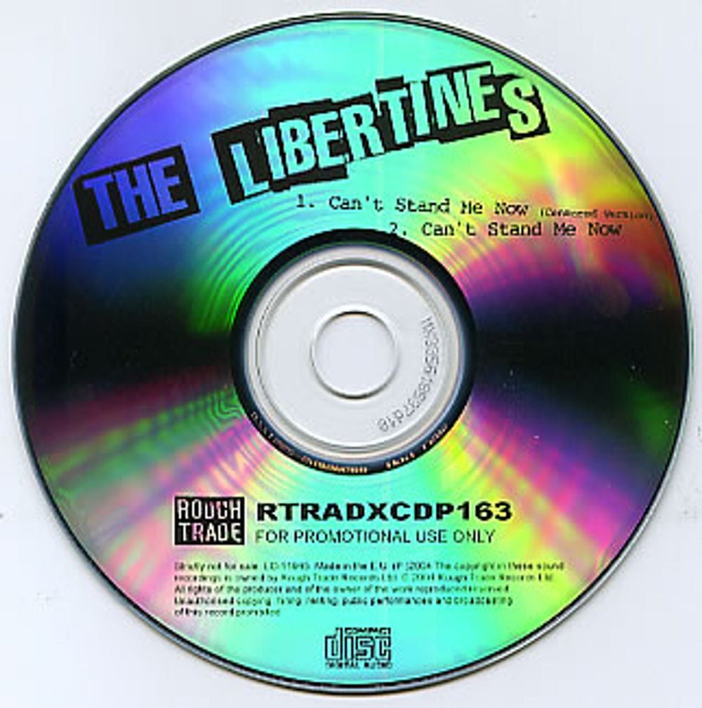 The Libertines Can't Stand Me Now UK Promo CD-R acetate RTRADXCDP163