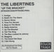 The Libertines Up The Bracket - 12 tracks UK CD-R acetate CD-R ACETATE