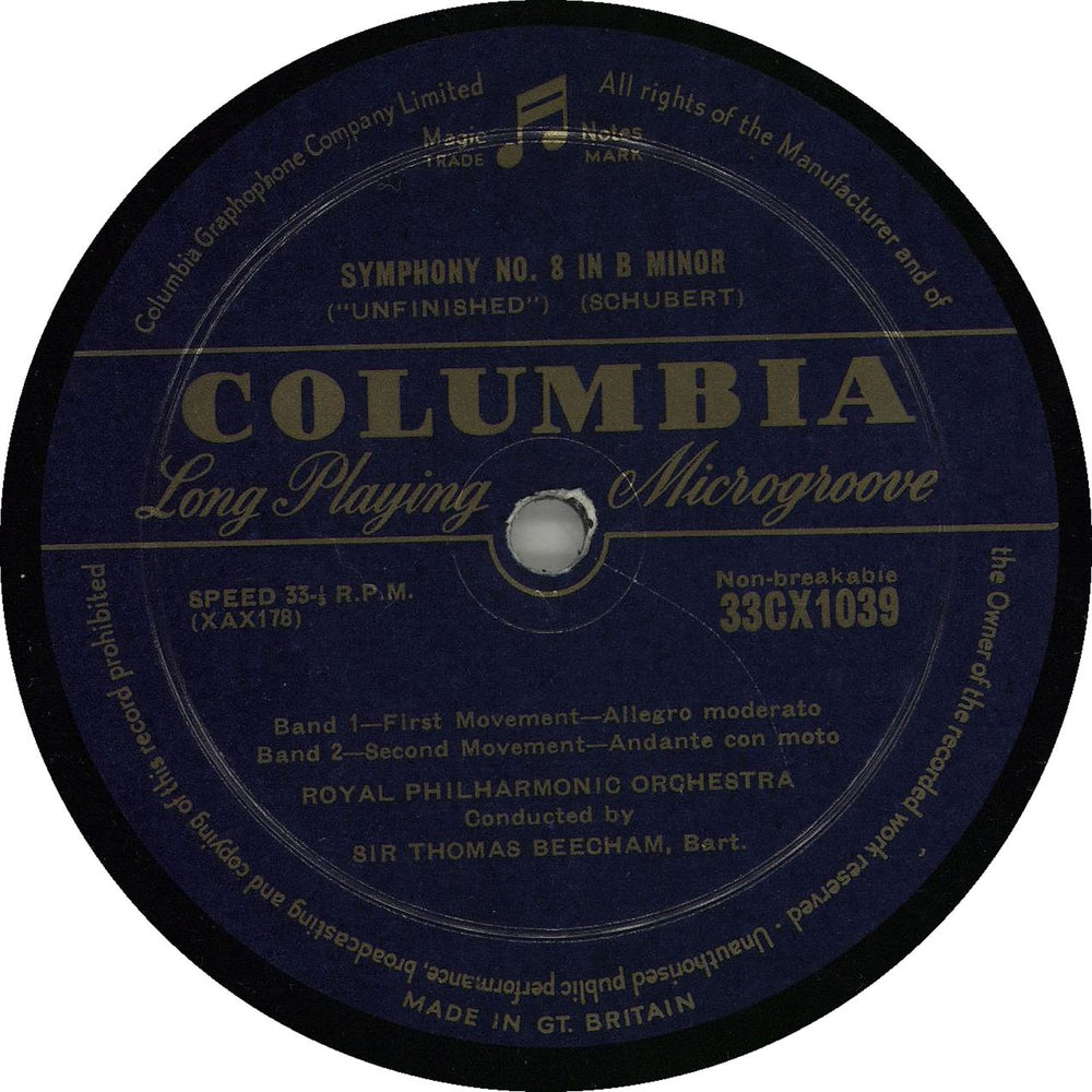 The London Philharmonic Orchestra Schubert: Symphony No. 8 ("Unfinished") / Beethoven: Symphony No. 8 in F Major, Op.93 UK vinyl LP album (LP record)