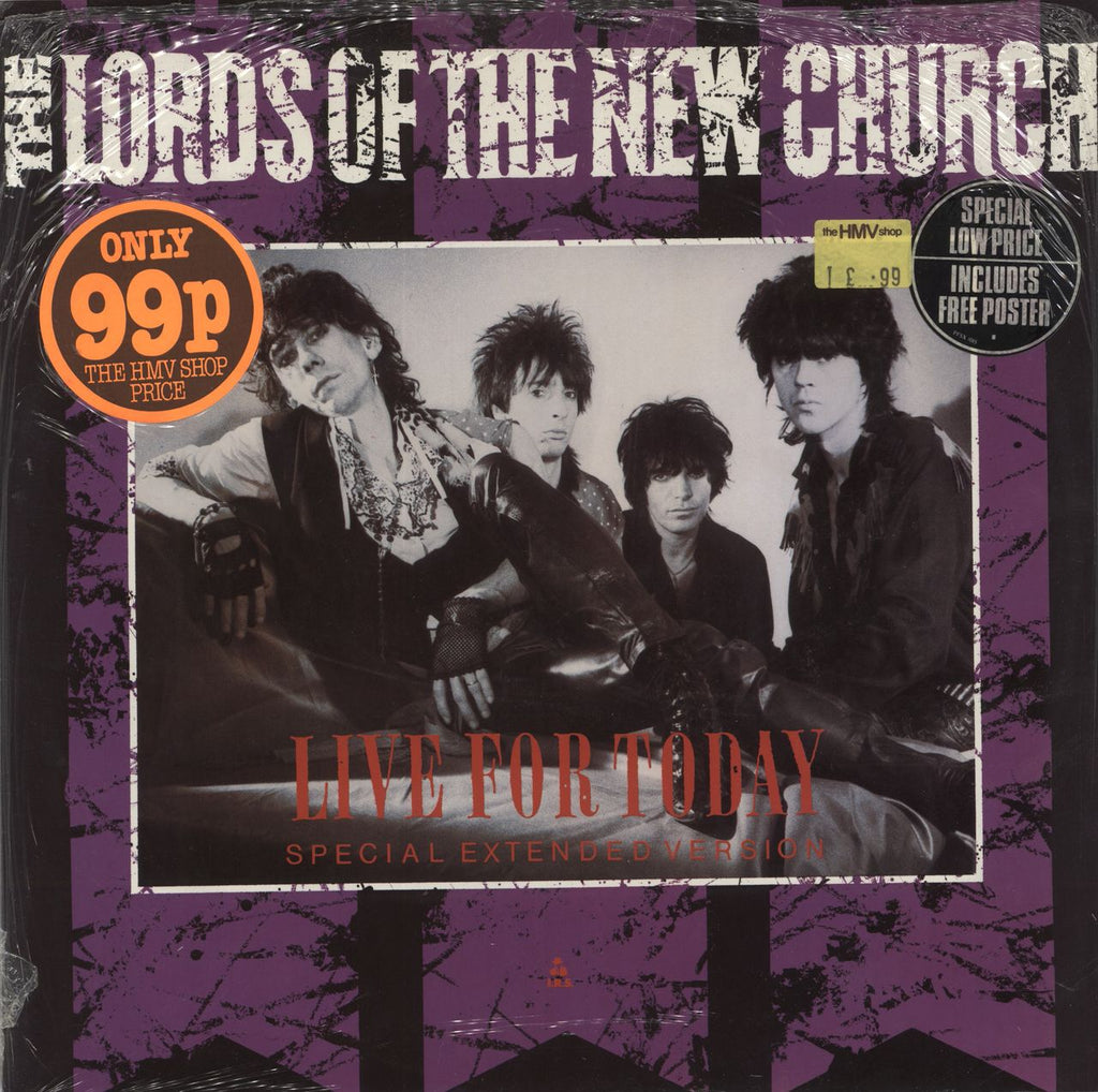 The Lords Of The New Church Lets Live For Today + Poster + Shrink