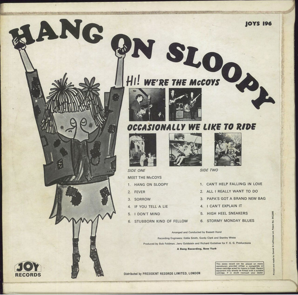 The McCoys Hang On Sloopy UK vinyl LP album (LP record)