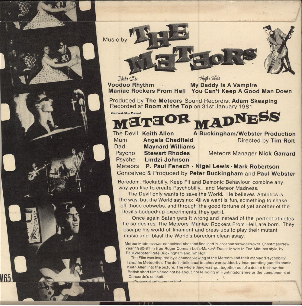 The Meteors (80s) Meteor Madness - 2nd UK 7" vinyl single (7 inch record / 45)