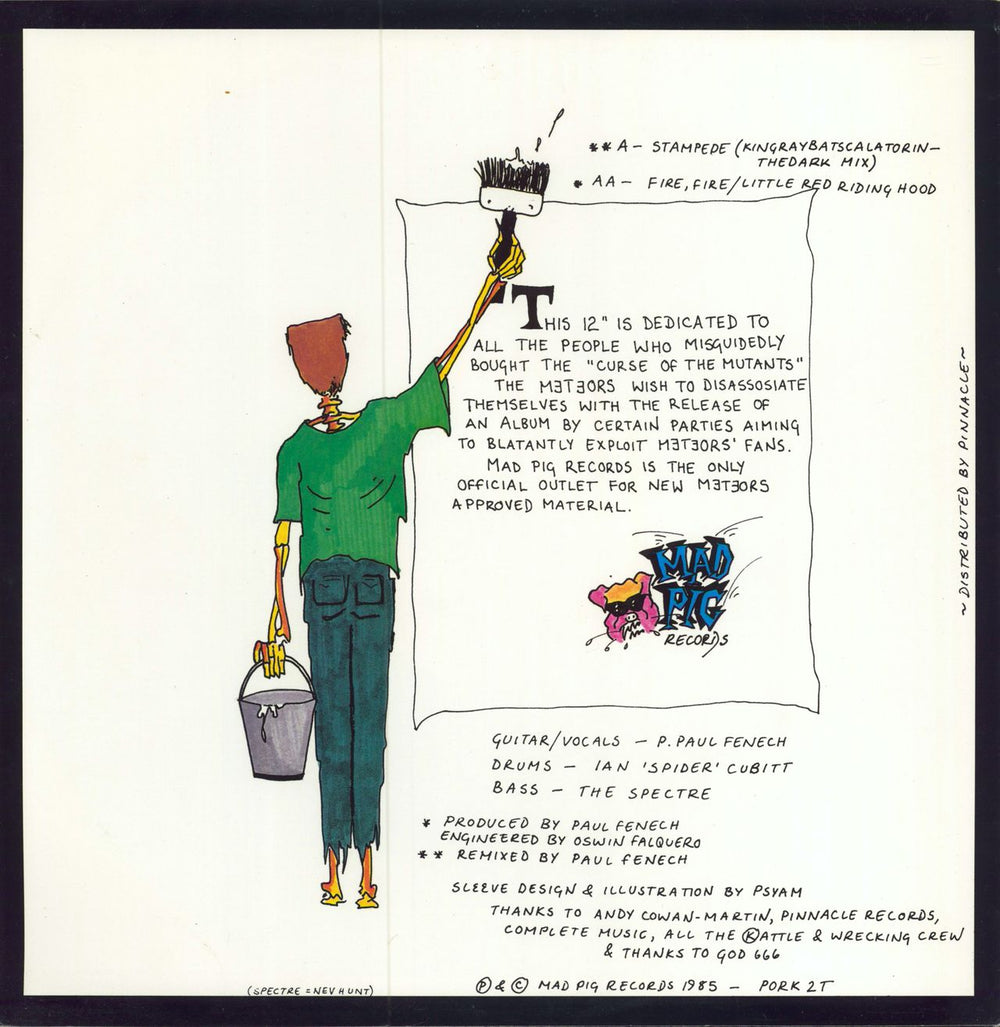 The Meteors (80s) Stampede (Kingraybatscalatorinthedark Mix) UK 12" vinyl single (12 inch record / Maxi-single)