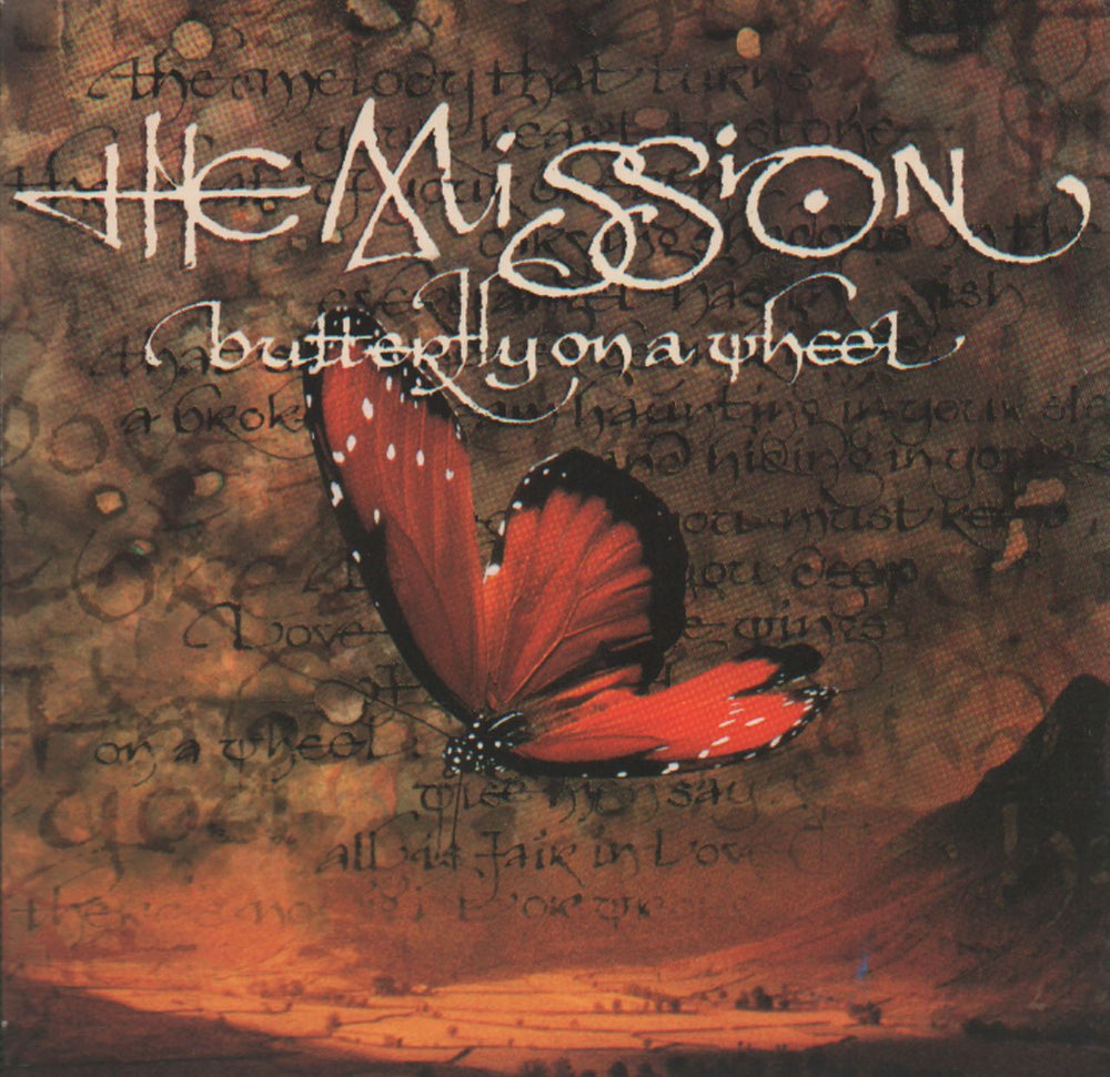 The Mission Butterfly On A Wheel UK Promo 7" vinyl single (7 inch record / 45) MYTHDJ8