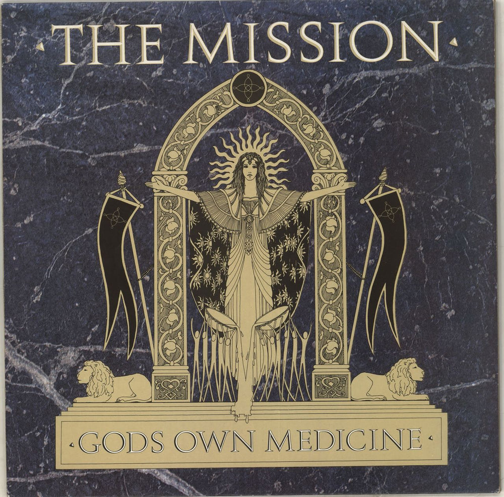 The Mission Gods Own Medicine UK vinyl LP album (LP record) MERH102