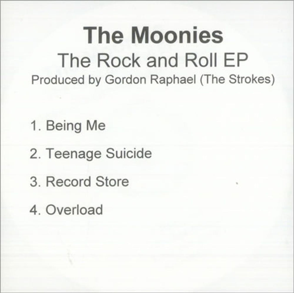 The Moonies The Rock And Roll EP UK Promo CD-R acetate CD-R ACETATE