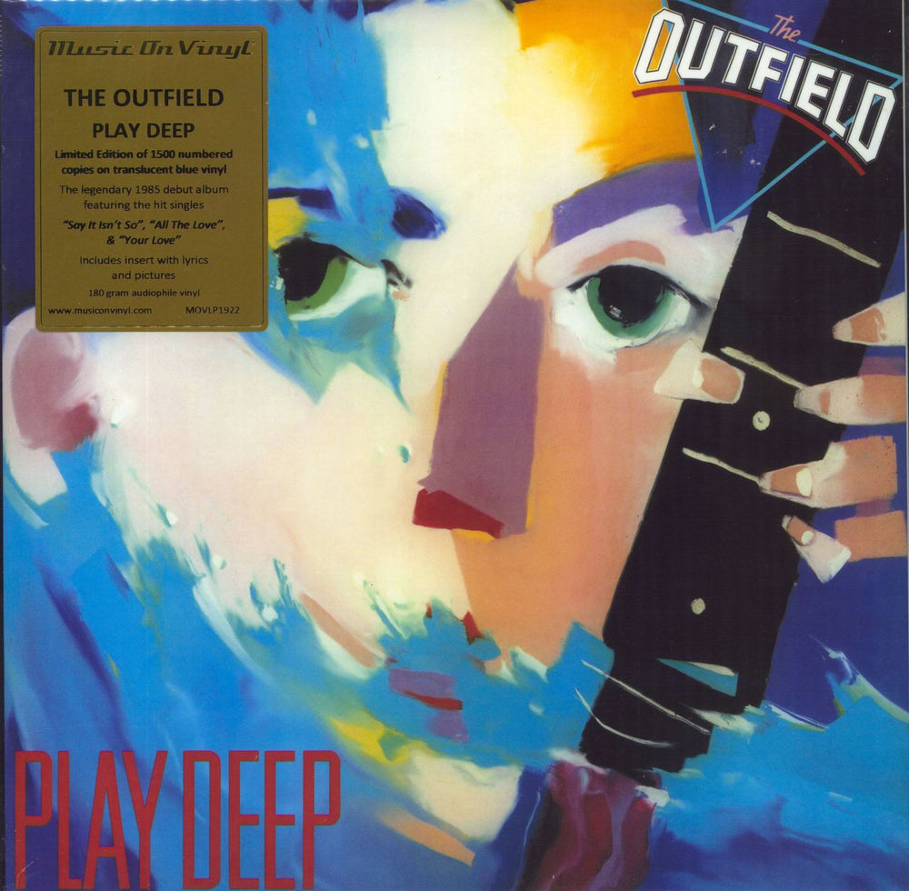 The Outfield Play Deep: Remastered - 180gm Blue Vinyl + Numbered UK vinyl LP album (LP record) MOVLP1922