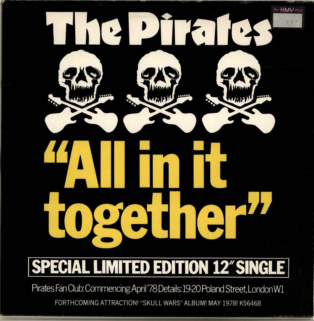 The Pirates All In It Together + Picture Sleeve UK 12" vinyl single (12 inch record / Maxi-single) K17113