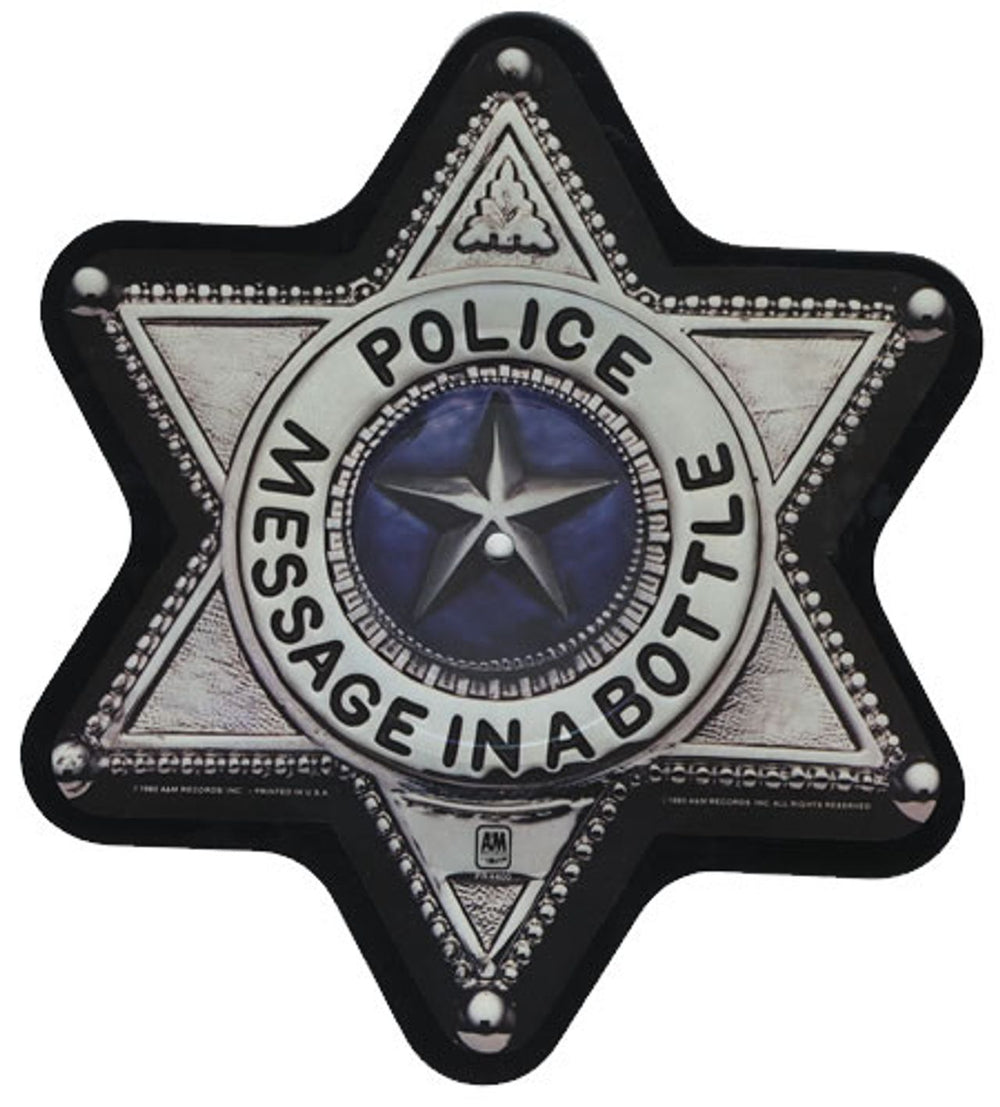 The Police Message In A Bottle - EX US shaped picture disc (picture disc vinyl record) POLSHME358388